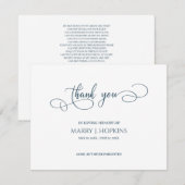 Persoonlijke begrafenis Bereavement Hartelijk dank Bedankkaart (Voorkant / Achterkant)