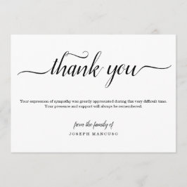Persoonlijke begrafenis - Dank u Kaart met Foto