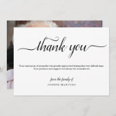 Persoonlijke begrafenis - Dank u Kaart met Foto (Voorkant / Achterkant)