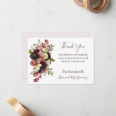 Persoonlijke begrafenis en sympathie Dank u wel ka Notitiekaartje (Voorkant / Achterkant in situ)