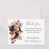 Persoonlijke begrafenis en sympathie Dank u wel ka Notitiekaartje (Voorkant / Achterkant)