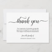 Persoonlijke begrafenis - Hartelijk dank - Kaart (Voorkant)