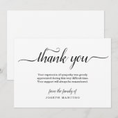 Persoonlijke begrafenis - Hartelijk dank - Kaart (Voorkant / Achterkant)