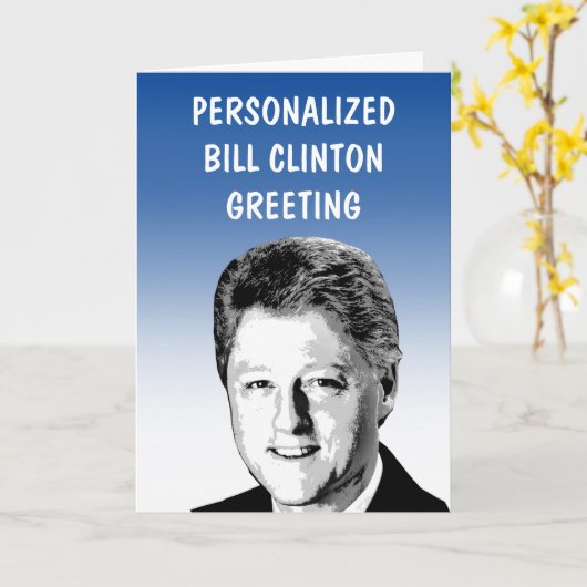 Persoonlijke begroetingskaart Bill Clinton Kaart (Gele Bloem)