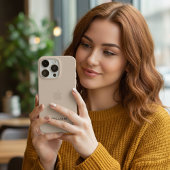 Persoonlijke Beige iPhone Hoes met Eigen Tekst Hoesje