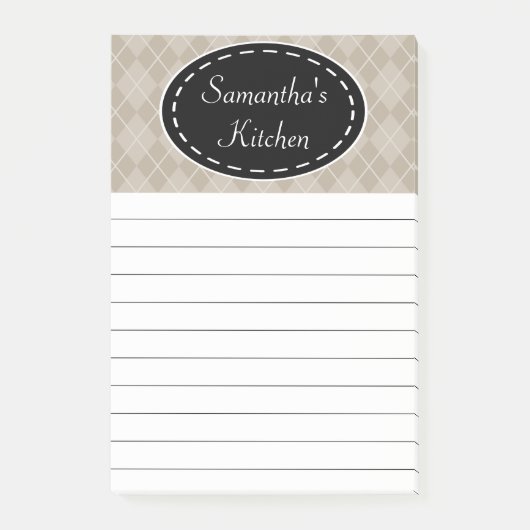 Persoonlijke Beige Keuken Post-it-briefjes Post-it® Notes (Voorkant)