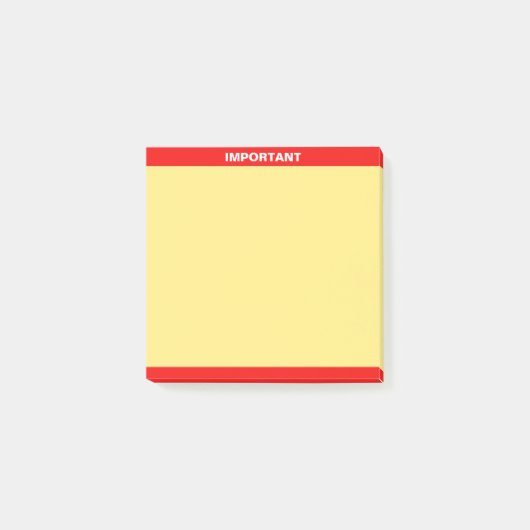 Persoonlijke Belangrijke Tekst op Rood & Geel Post-it® Notes (Voorkant)