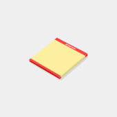 Persoonlijke Belangrijke Tekst op Rood & Geel Post-it® Notes (Schuin)