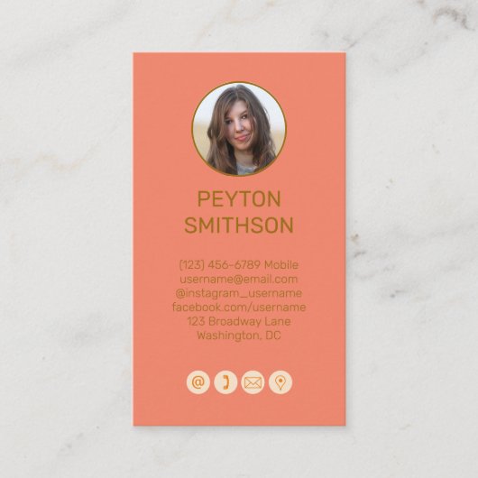 Persoonlijke belkaart voor koppels visitekaartje (Voorkant)