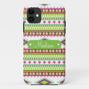 Persoonlijke benaming Aztec Andes Tribal Mountains iPhone 11 Hoesje