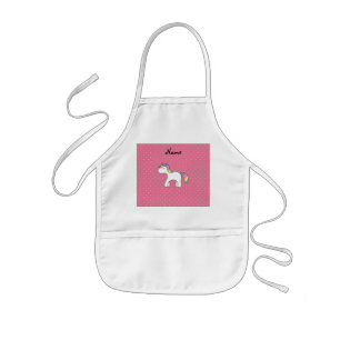 Persoonlijke benaming baby eenorn roze diamanten kinder schort