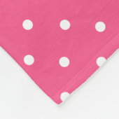 Persoonlijke benaming ballerina roze witte poka do fleece deken (Hoek)