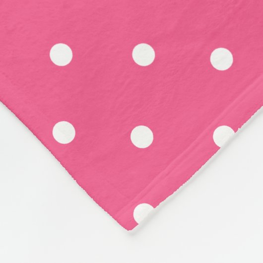 Persoonlijke benaming ballerina roze witte poka do fleece deken (Hoek)