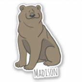 Persoonlijke benaming Beer Vinyl Sticker (Voorkant)