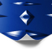 Persoonlijke benaming blauw ruitstaal bord staal poster (Hoek)