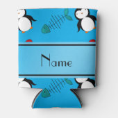 Persoonlijke benaming blauwe pinguïns igloo fish s blikjeskoeler (Voorkant)