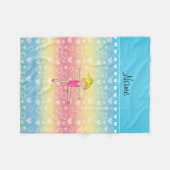 Persoonlijke benaming blonde gymnast regenbooghart fleece deken (Voorkant (Horizontaal))
