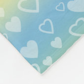 Persoonlijke benaming blonde gymnast regenbooghart fleece deken (Hoek)