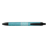 Persoonlijke benaming camel turquoise glitter zwarte inkt pen (Achterkant)