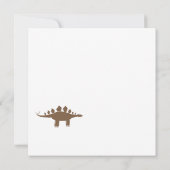 Persoonlijke benaming Cute Dino Dinosaur Kinderen Kaart (Achterkant)