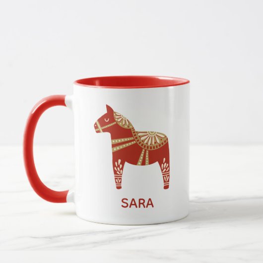 Persoonlijke benaming Dala Horse Mok (Links)
