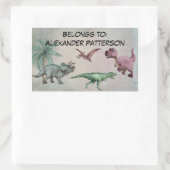 Persoonlijke benaming Dino Dinosaur Sticker Boys T (Tas)