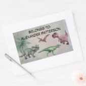 Persoonlijke benaming Dino Dinosaur Sticker Boys T (Envelop)