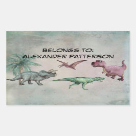 Persoonlijke benaming Dino Dinosaur Sticker Boys T