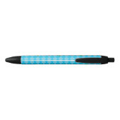 Persoonlijke benaming dinosaur blue argyle zwarte inkt pen (Achterkant)
