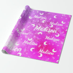 Persoonlijke benaming Fairy Chic Vibrant Fuchsia P Cadeaupapier