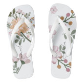 Persoonlijke benaming Floral White Teenslippers (Voetbed)