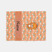 Persoonlijke benaming fox oranje regenbogen fleece deken (Voorkant (Horizontaal))