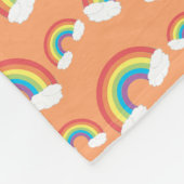 Persoonlijke benaming fox oranje regenbogen fleece deken (Hoek)