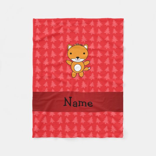 Persoonlijke benaming fox red kerstbomen fleece deken (Voorkant)