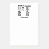 Persoonlijke benaming Fysieke Therapist PT Post-it® Notes (Voorkant)