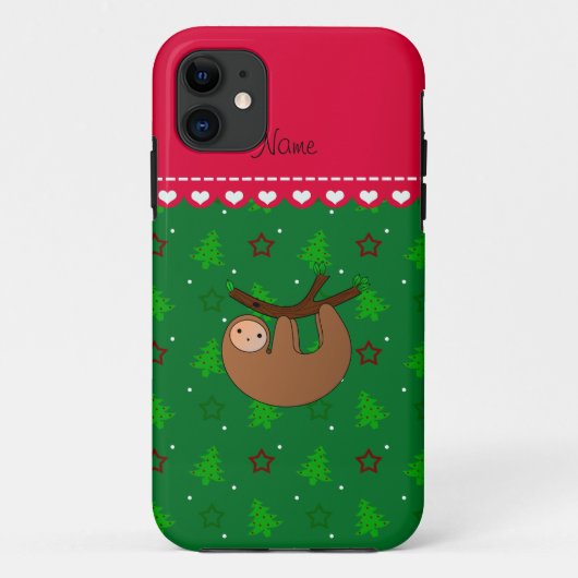 Persoonlijke benaming groene kerstbomen voor de sl Case-Mate iPhone case (Achterkant)
