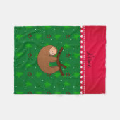 Persoonlijke benaming groene kerstbomen voor de sl fleece deken (Voorkant (Horizontaal))