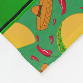 Persoonlijke benaming groene tacos sombreros chili fleece deken (Hoek)