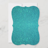 Persoonlijke benaming haai turquoise glitter kaart (Achterkant)