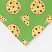 Persoonlijke benaming heldere groene pizza's fleece deken (Hoek)