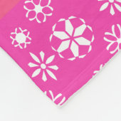 Persoonlijke benaming hippo roze sneeuwvlokken fleece deken (Hoek)