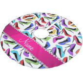 Persoonlijke benaming hoge hakken witte regenboogl kerstboom rok (Gekanteld)