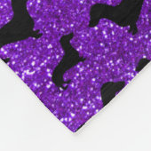 Persoonlijke benaming indigo paarse glitter dachsh fleece deken (Hoek)