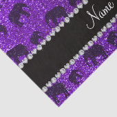 Persoonlijke benaming indigo paarse glitterolifant tissuepapier (Detail)