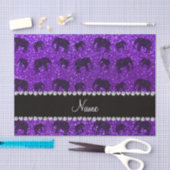 Persoonlijke benaming indigo paarse glitterolifant tissuepapier (Craft)