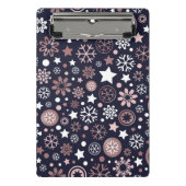 Persoonlijke benaming kerstmis roze goudsneeuw mini klembord (Voorkant)