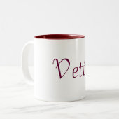 Persoonlijke benaming koffie-Mok (Vettie) Tweekleurige Koffiemok (Voorkant links)