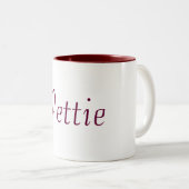 Persoonlijke benaming koffie-Mok (Vettie) Tweekleurige Koffiemok (Voorkant rechts)