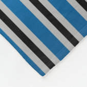 Persoonlijke benaming lacrosse blue zilverstrepen fleece deken (Hoek)