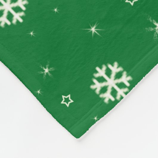 Persoonlijke benaming lacrosse groene sneeuwvlokke fleece deken (Hoek)